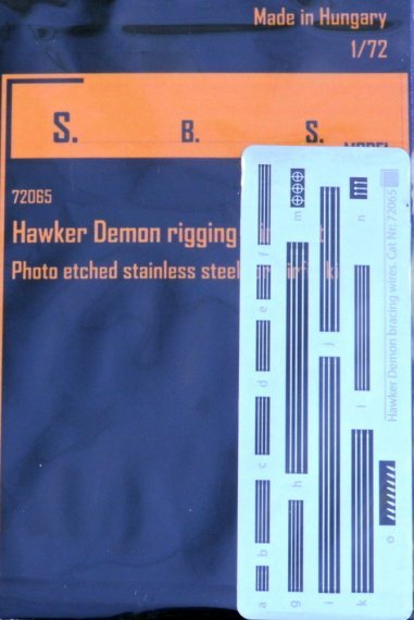 1/72 Hawker Demon rigging wire PE set