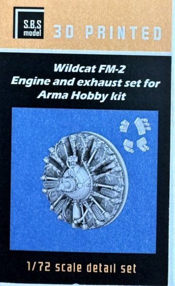 1/72 FM-2 Wildcat Engine & exhaust set for Arma Hobby