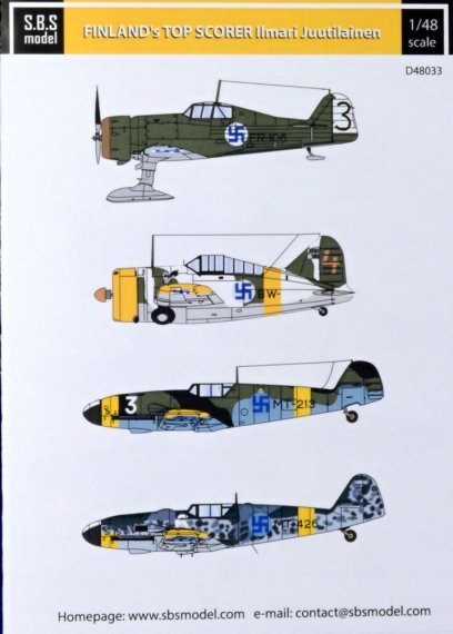 1/48 Decal Finlands Top Scorer Ilmari Juutilainen