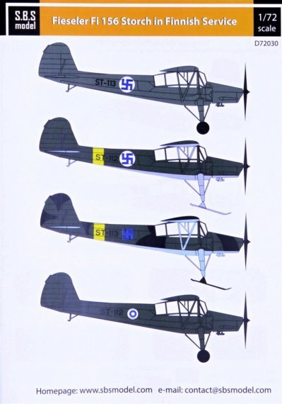1/72 Decal Fiesler Fi 156 Storch