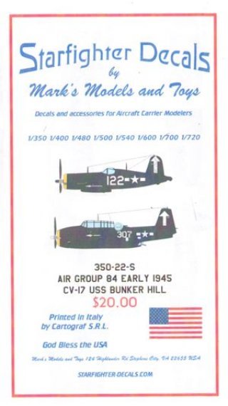 1/350 Air Group 84 Early 1945. Decals only