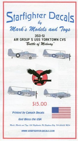 1/350 Air Group 5 USS Yorktown CV5 Battle of Midway. Set contain