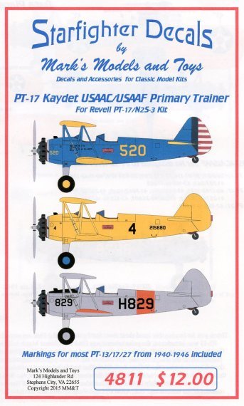 1/48 PT-17 Kaydets Designed for the Revell PT-17 N2S-3 Stearman