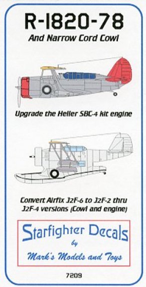 Starfighter Decals R-1820-78 Engine Narrow Chord Cowl 1/72