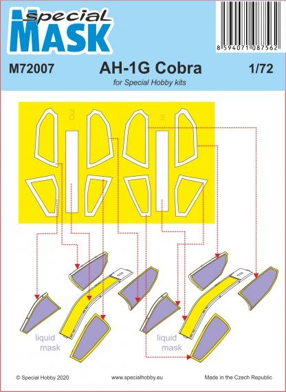 1/72 Mask for AH-1G Cobra
