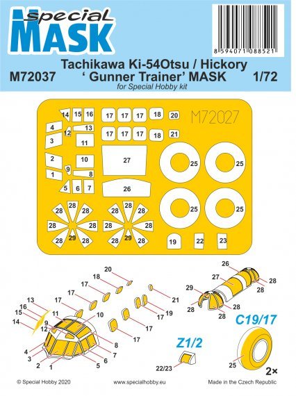 1/72 Mask for Tachikawa Ki-54 Otsu/Hickory