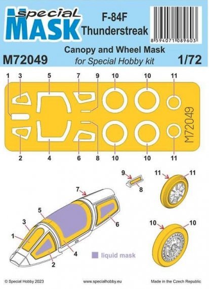 1/72 Mask for F-84F Thunderstreak for Special Hobby