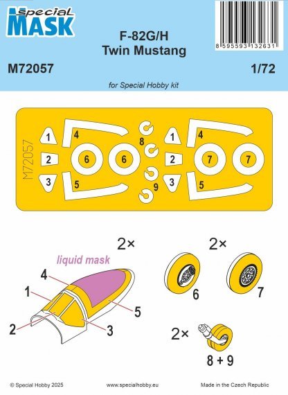 1/72 Mask for F-82G/H Twin Mustang for Special Hobby