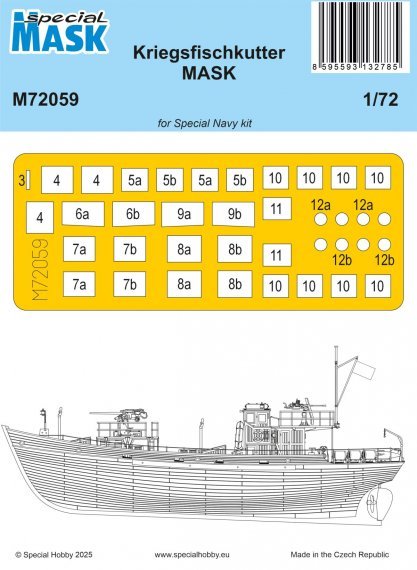 1/72 Mask for Kriegsfischkutter SP.NAVY
