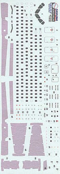 Skyline 1/144 BAe 146/RJ85 Finestre Porte Decals