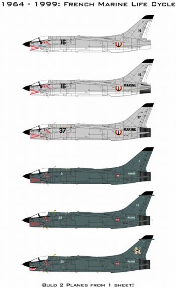 1/48 French Marine F-8 Crusader 1964-1999 with US and FR stencil