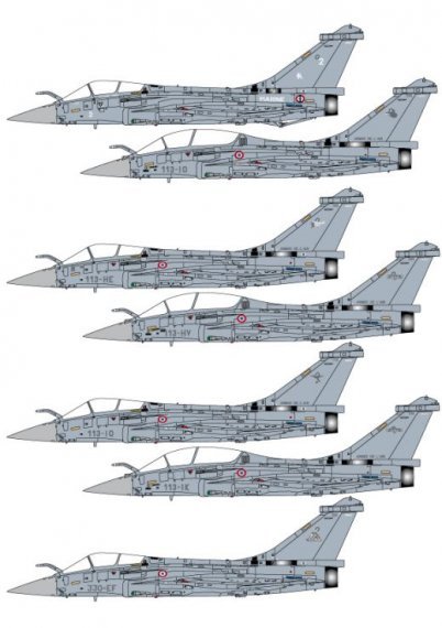 1/72 Rafales B and C and M in operation with the French Airforce
