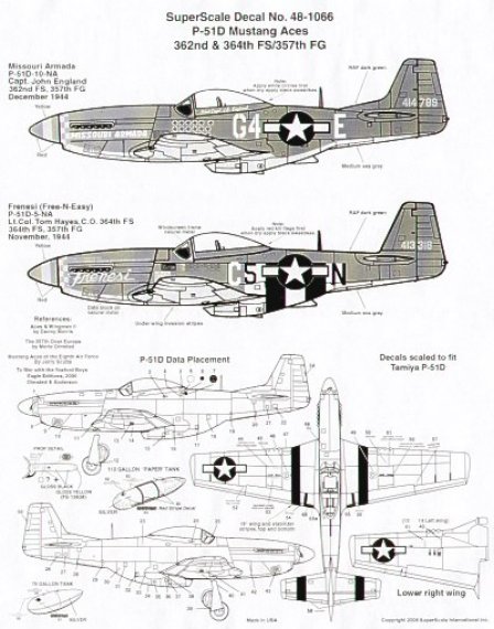 Microscale Decals P-51D Mustang 357th FG 1/48