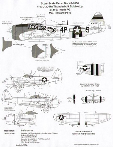 1/48 Republic P-47D Thunderbolt, 513FS/406FG