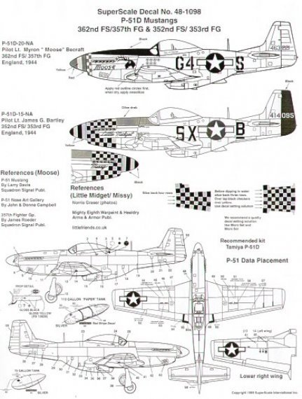 1/48 North American P-51D, 362 FS/357 FG, 352 FS/353 FG