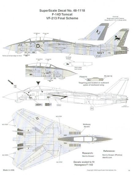 1/48 Grumman F-14D Tomcat VF-213