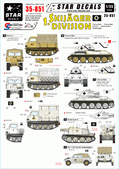 1/35 Skijager Division Eastern front. Russian T-34 m/41, T-34 m/