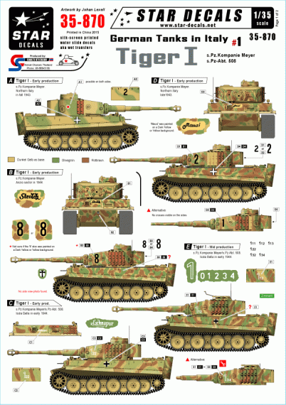 1/35 German Tanks in Italy 1  Pz.Kpfw.VI Tiger I.