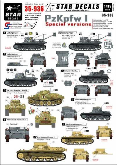 1/35 Pz.Kpfw.I  Special versions. Ladungsleger, Ammo-Pz...