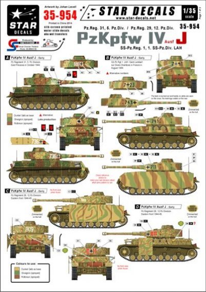 1/35 Pz.Kpfw.IV Ausf.J 5. Pz.Div, 12.Pz.Div, 1.SS-Pz.Div. LAH.