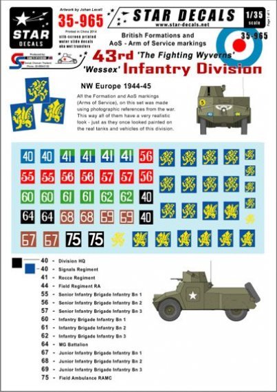 1/35 British 43rd 'Wessex' Infantry Division NW Europe