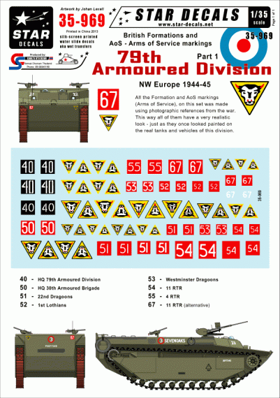 1/35 British 79th Armoured Division NW Europe 1