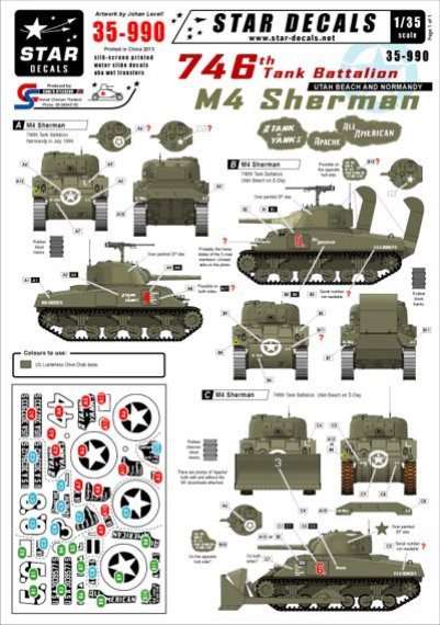 1/35 746th Tank Bn Shermans in Normandy