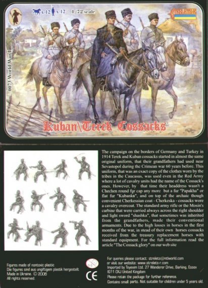 Strelets Kuban-/Terek-Kosaken 1/72 - 12 Figuren