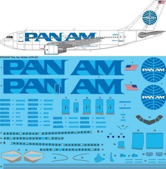1/144 Pan Am Airbus A310-200