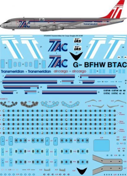 1/144 Transmeridian Air Cargo Douglas DC-8-54F
