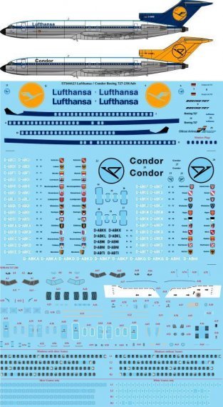 1/144 Lufthansa / Condor Boeing 727-230 decal