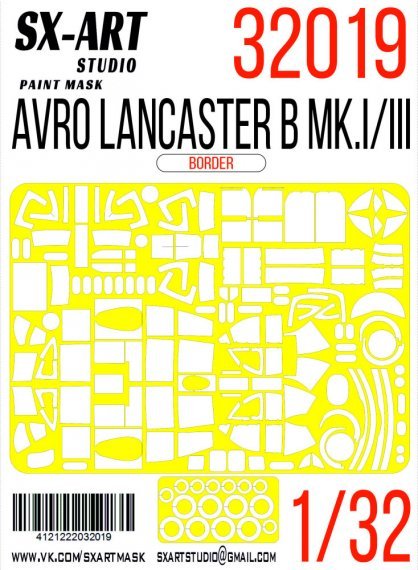 1/32 Paint mask Avro Lacaster B Mk.I/III