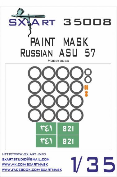 1/35 Russian ASU 57 Painting Mask