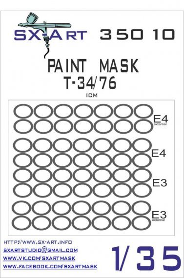 1/35 T-34/76 Painting Mask