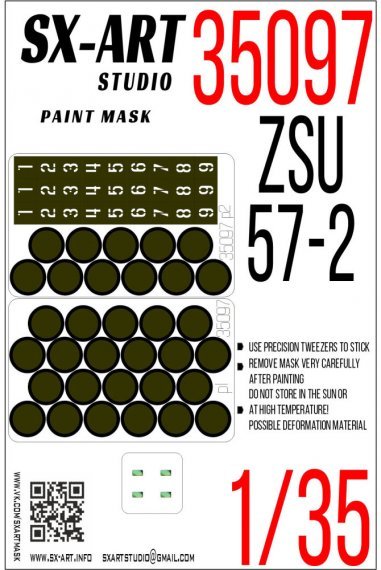 1/35 Paint mask ZSU-57-2