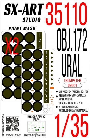 1/35 Paint mask Obj.172 T-72 Ural
