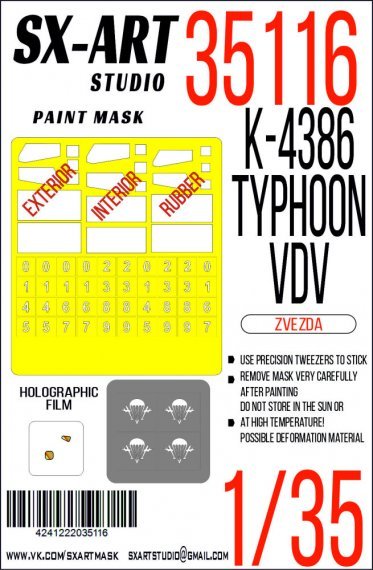 1/35 Paint mask K-4386 Typhoon-VDV
