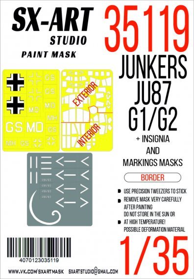 1/35 Paint mask Ju-87 G1/G2 MAX insignia