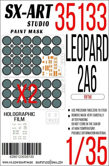 1/35 Paint mask Leopard 2A6