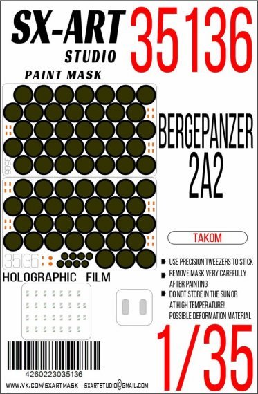 1/35 Paint mask Bergepanzer 2A2