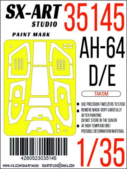 1/35 Paint mask AH-64D/E