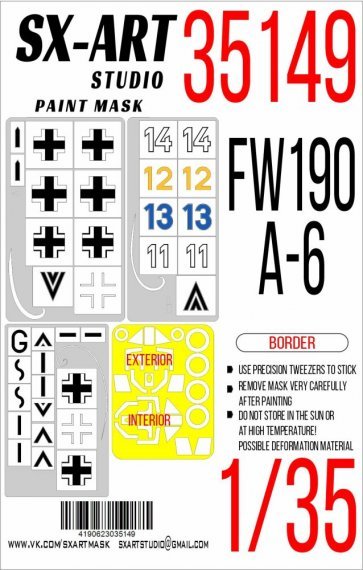 1/35 Paint mask Fw 190A-6 MAX + insignia