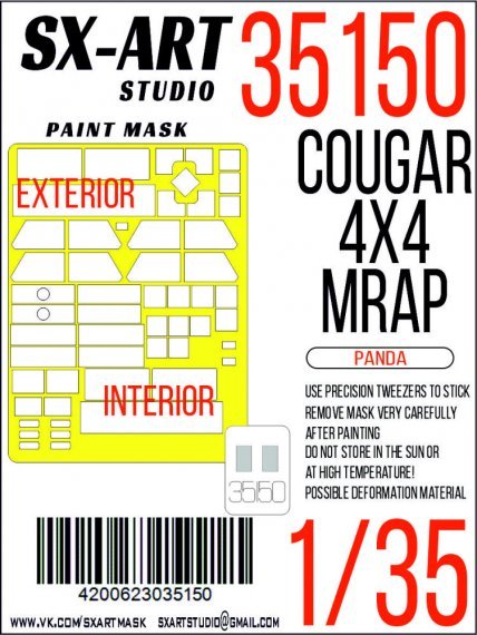 1/35 Paint mask Cougar 4x4 MRAP double-sided PANDA