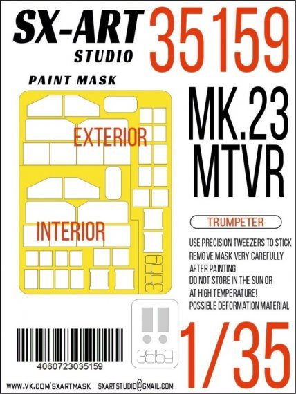 1/35 Paint mask MK.23 MTVR for Trumpeter