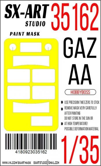 1/35 Paint mask Soviet GAZ-AA Cargo Truck for Hobby Boss