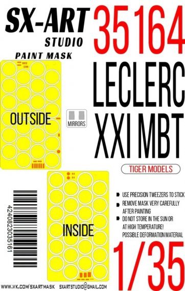 1/35 Paint mask Leclerc XXI MBT for Tiger Models