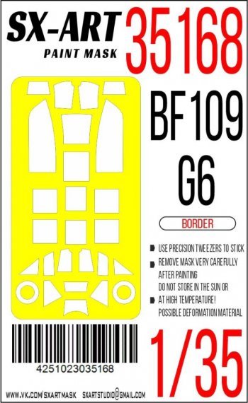 1/35 Paint mask Bf109 G-6 for Border