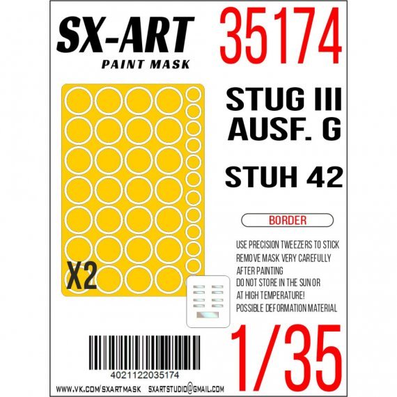1/35 Paint mask StuH 42 & StuG III Ausf.G BORDER