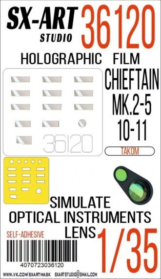 1/35 Holographic film Chieftain Mk.2-5-10-11 for Takom