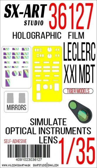 1/35 Holographic film Leclerc XXI MBT for Tiger Models